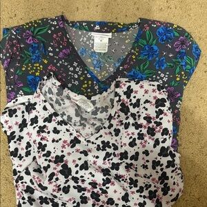 Scrubstar V-Neck Short Sleeve Tops - Black, Blue, Purple